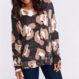 Show Me Your Mumu Sweater Bonfire S’more Cheetah